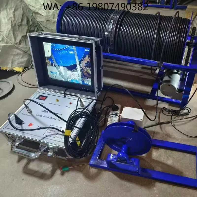 12 Inch HD LED Screen Deep Well Inspection , 200M Portable Underwater Borehole Scanner, Waterproof Night Vision Video ing System