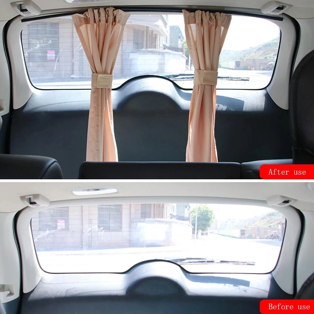 1Pair Car Curtain Rear Window Sunshade Universal VIP Car Van SUV Window Curtains Sunshade Visor Kit Van Life Camper Accessories