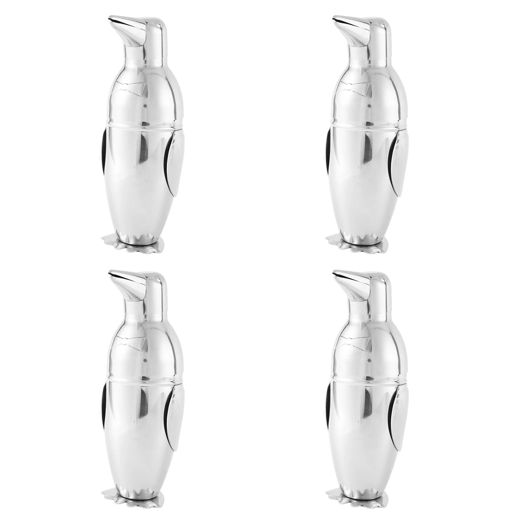 AS94-4X 500Ml Cocktail Shaker,Creative Penguin Stainless Steel Bar Bartender Drink Mixer Shaker Pot,Wine Bottle
