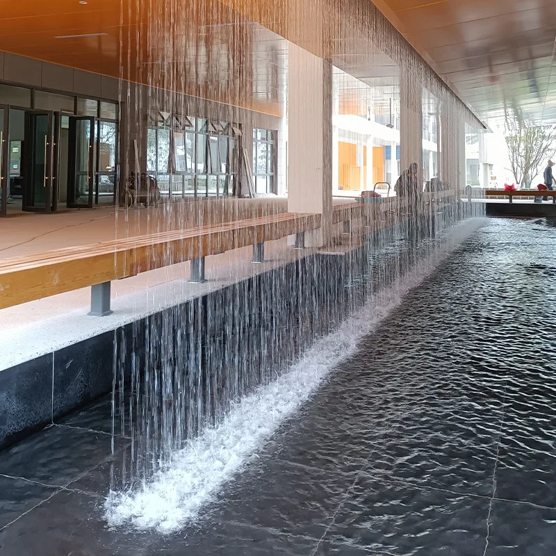 Commercial Decorative Water Waterfall Rain Water Curtain Wire Mesh Water Fountain Outdoor