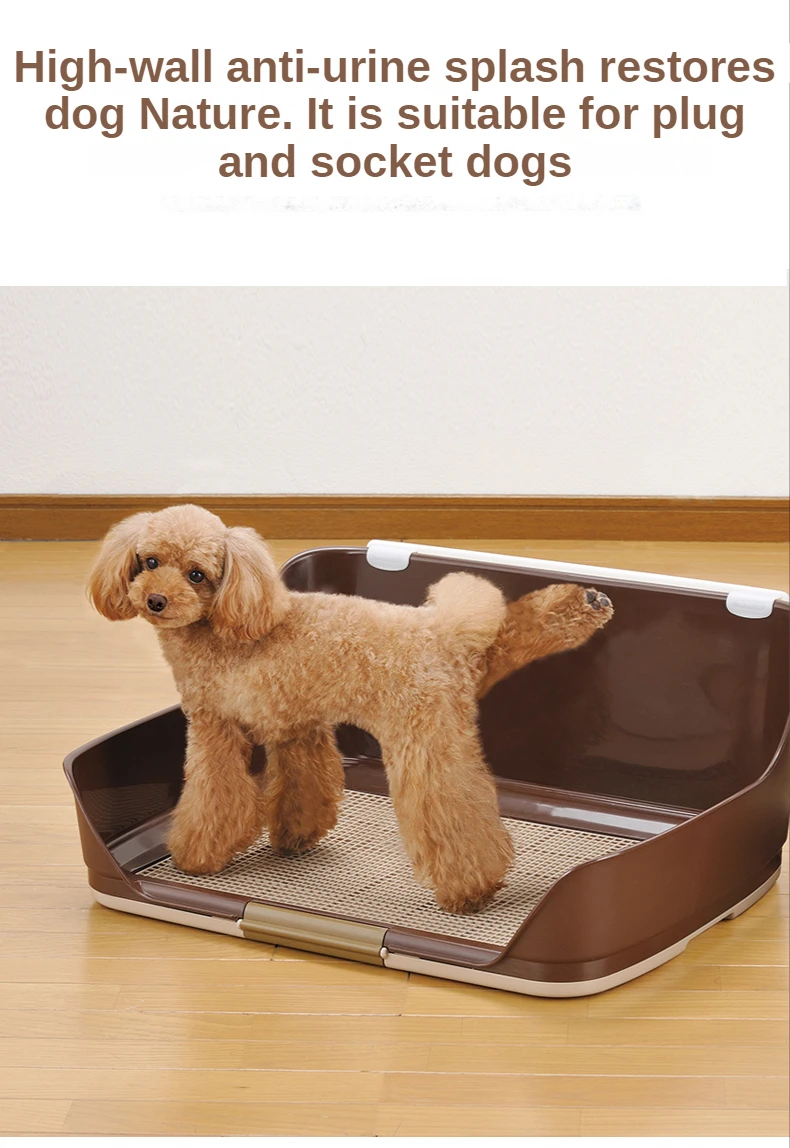 Inodoro para Perros con Paredes Altas, Soporte para Almohadilla para de Cachorro con Paredes Altas, Caja de para Inodoro para Mascotas, recinto Grande para para Perros, Valla