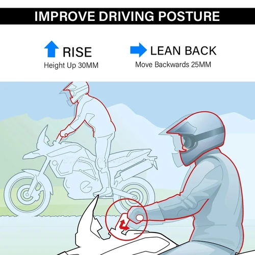 Imagen 2 del producto Adaptador de extensión de abrazadera con elevadores de compensación para Voge DSX 900 900 DSX DS900X 2024, elevador de manillar de motocicleta
