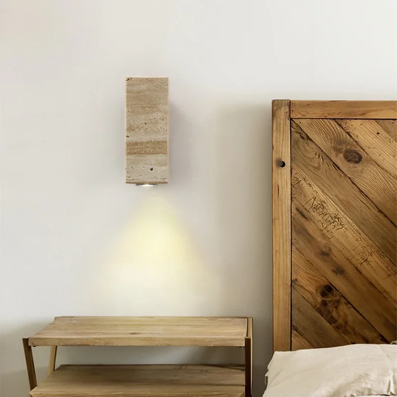 TechHPYellow Cave Stone Wabi Sabi Wall Lamp Corridor Bedroom Dining Room Indoor Lighting Nordic Designer Retro Outdoor Wall Lamp