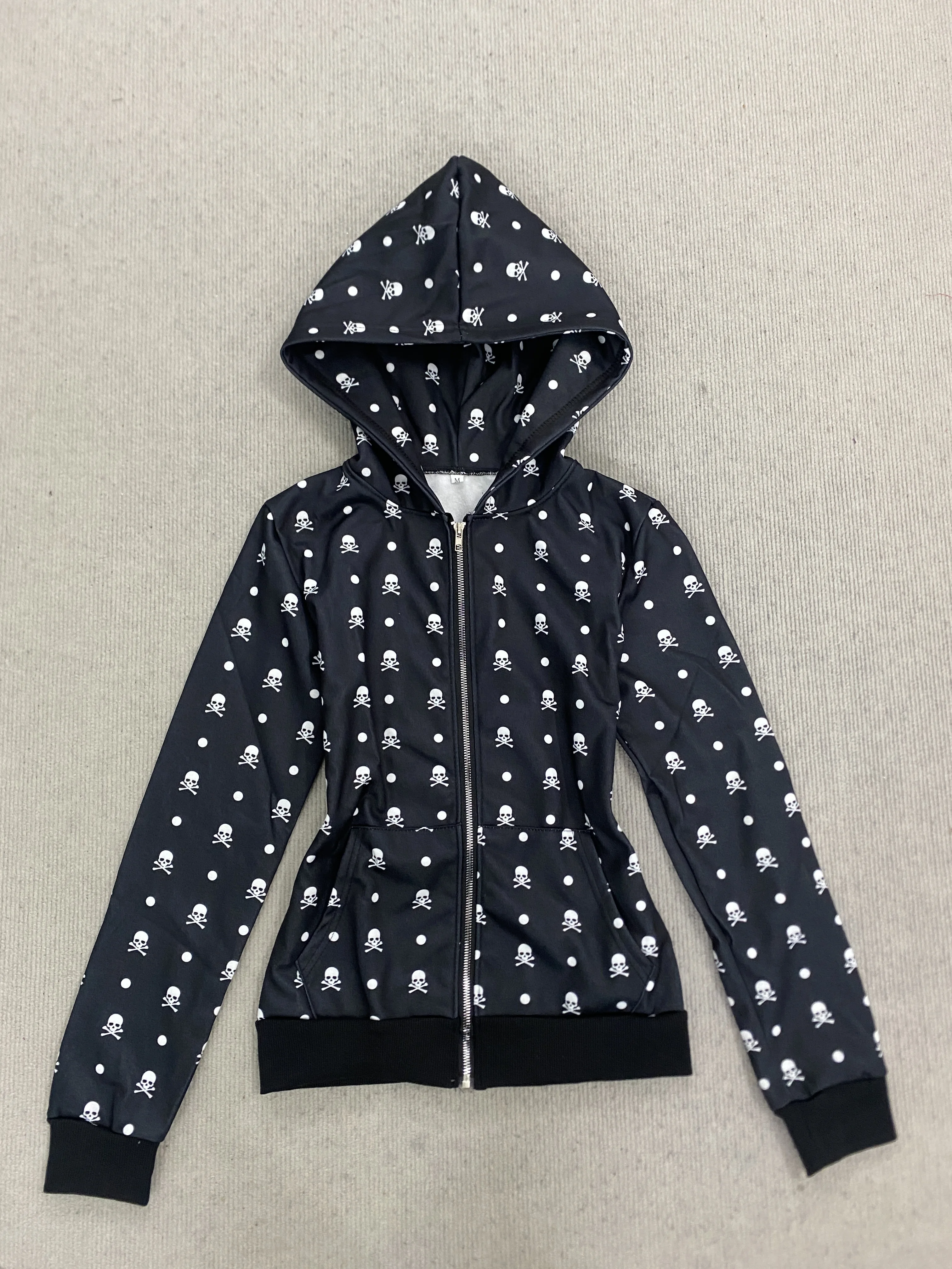 

Американское ретро-худи в стиле Harajuku для мужчин и женщин, эстетика Y2K, готика, для ранней весны, с принтом черепа, в стиле Spicy Girl