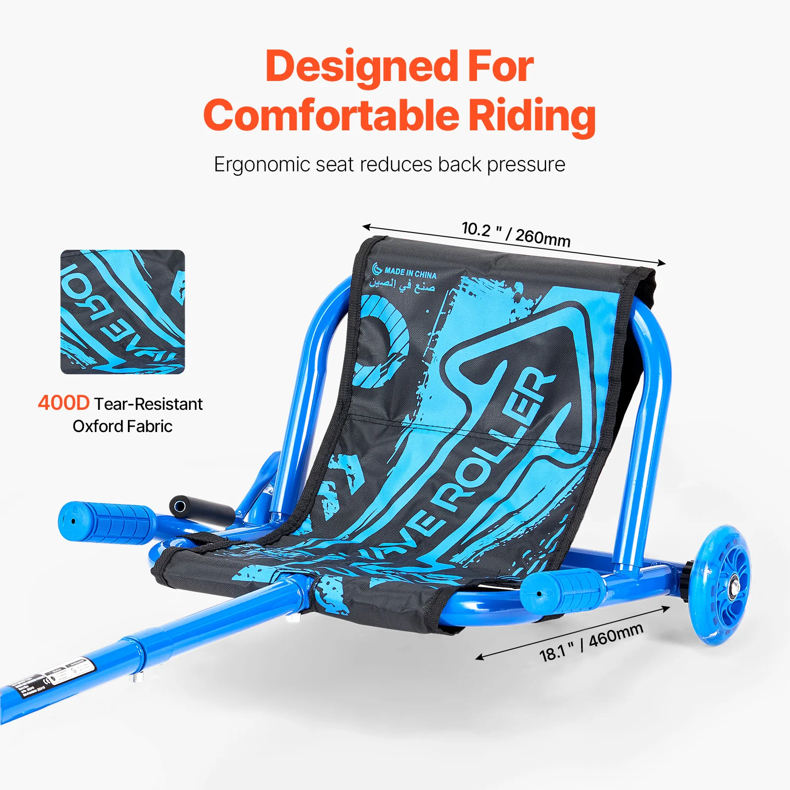 VEVOR 132/198lbs Ride on Scooter Swing Side-to-Side Powered by Zig-Zag Motion Sports Games Drifting Toys for Children Gifts