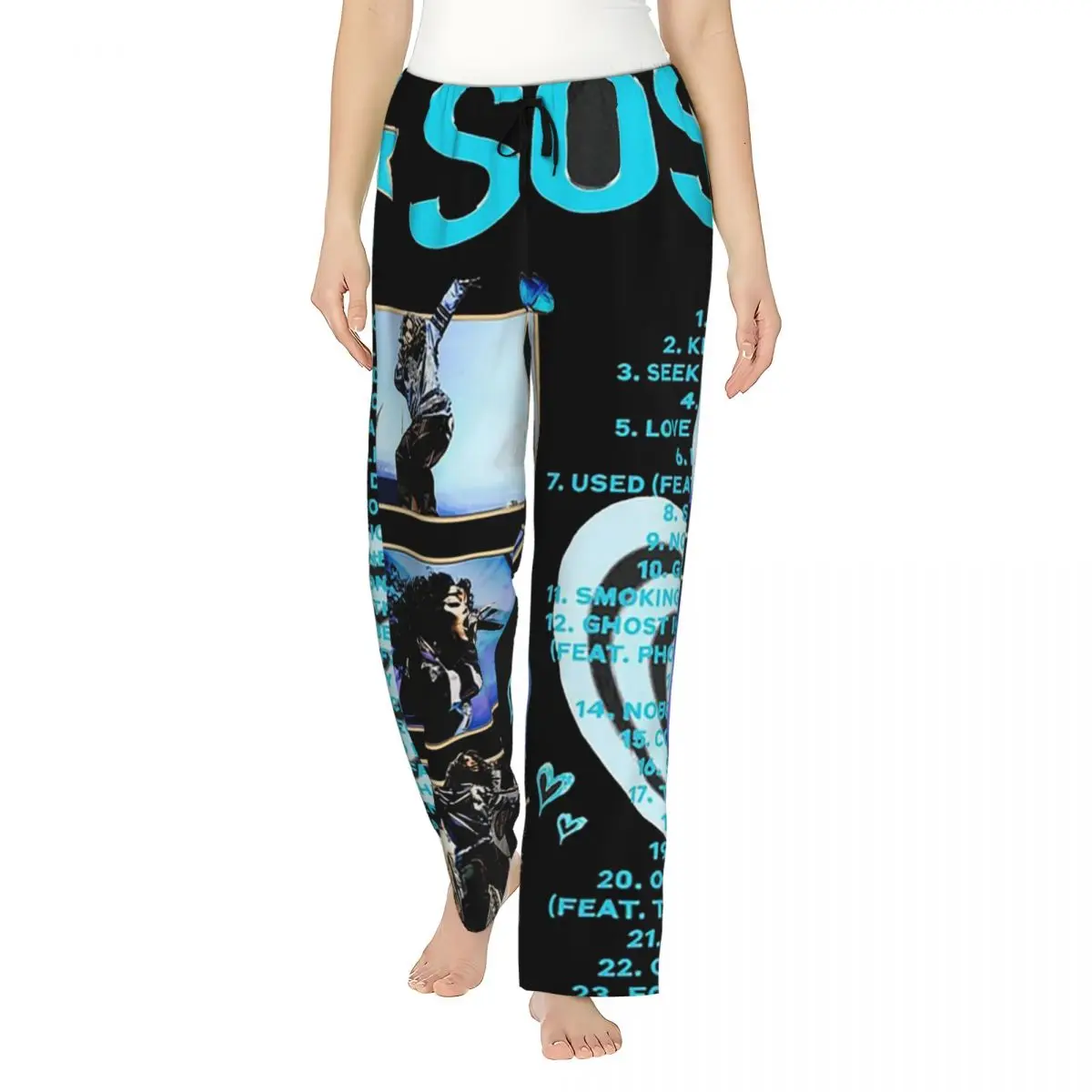 

Custom SZA SOS Song Singer Women Pajama Pants Lounge Sleep Sleepwear Bottoms with Pockets