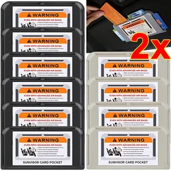 2/1pcs Car Sun Visor Card Holder Instrument Panel Pasting Organizer Temporary Parking Phone Number Clip Interior Stowing Tidying