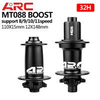ARC MT088 Boost Rear Hub 12x148 6 Pawls 2 Teeth 32 Hole MTB Bicycle Hub for HG MS XD 8-12V Front 15x110 Rear 12x148mm Noisy Cube