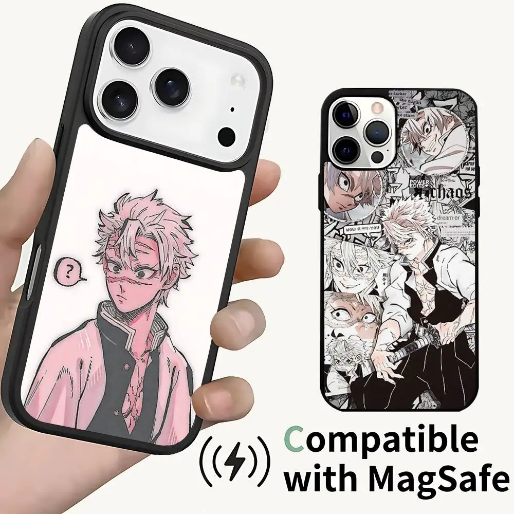 

Anime S-Sanemi Shinazugawa Phone Case For iPhone 17,16,15,14,13,12,11,Pro,Max,Plus,Mini,SE4,E Magnetic Magsafe Wireless Charging