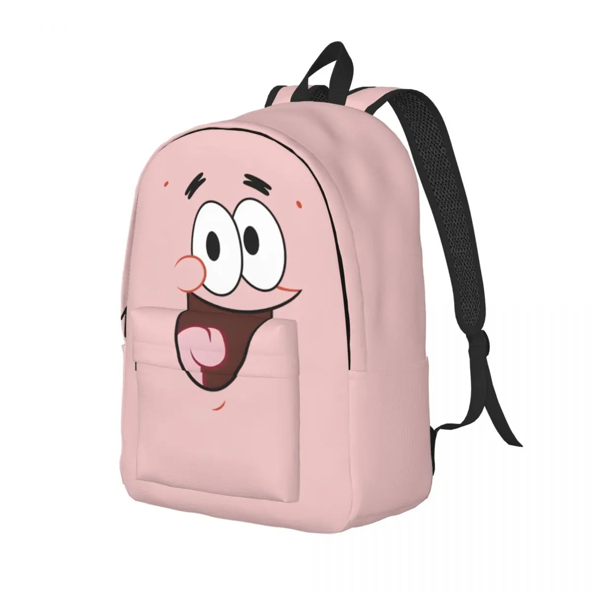 Daily Squarepants Patrick Face Portrait Knapsack Outdoor Multi Compartment SpongeBob Girl Boy Schoolbag Back To School Gift