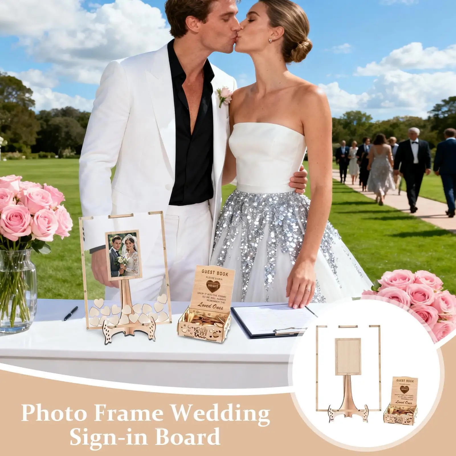 cadre-photo-vintage-creatif-romantique-affichage-cadre-d'affichage-de-table-pour-festival-ceremonie-celebration-reception-evenement