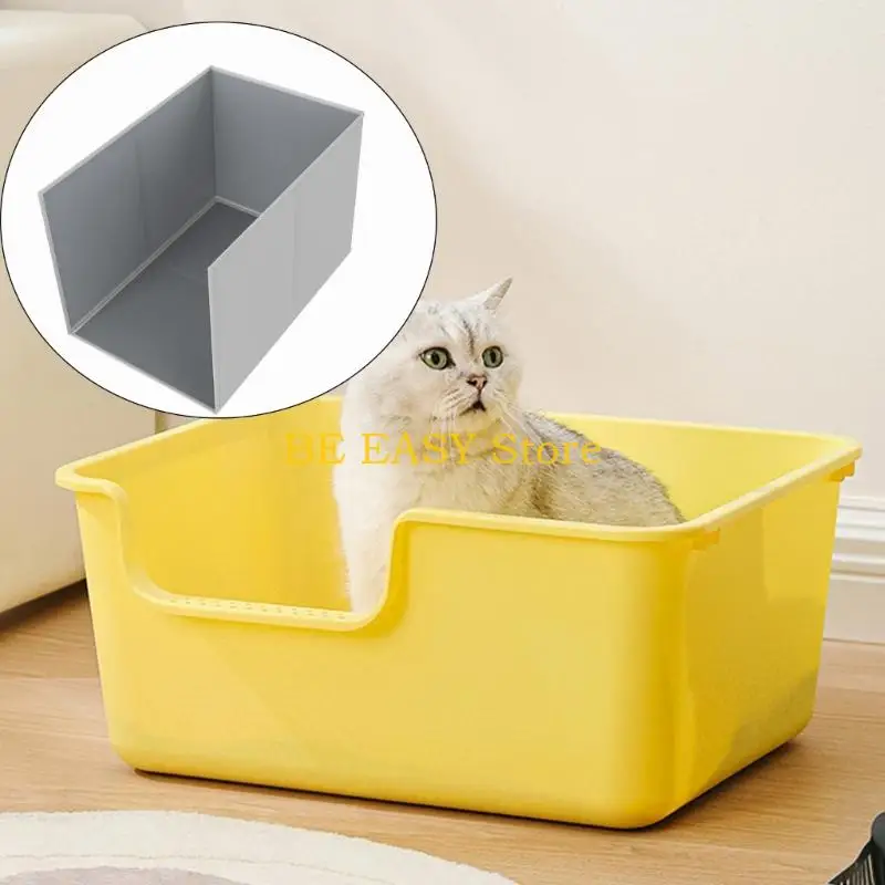 E28F Large Cats Litters Box Enclosure Folding Cats Sand Fence For Indoor Outdoor Use