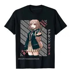 Chiaki Nanami Super Danganronpa Group Premium Cotton Mens Tees stampato su maglietta prevalente Camisas Hombre