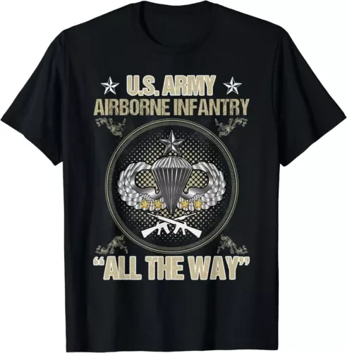 U.S. Army Airborne Infantry Design Best T-Shirt For Men Clothing Women Tees Y2K Tops Unisex Summer Short Sleeve