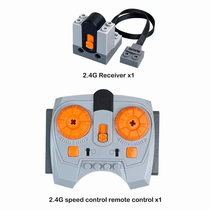 Control remoto de bloques de construcción para bloques de construcción MOC, coches de control remoto, juguetes DIY, controlador de velocidad de 2,4g + receptor infrarrojo