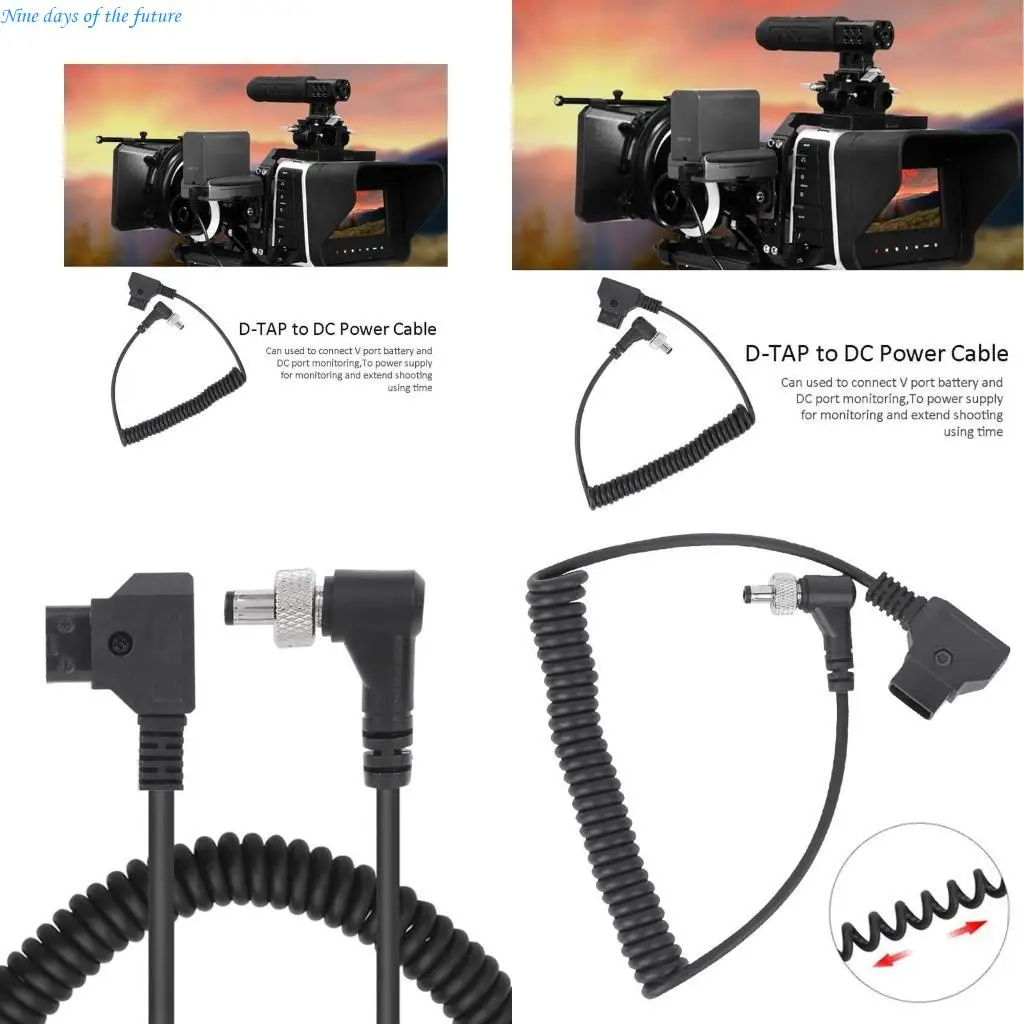 Flexible D Tap to DC12V Cable Locking Monitors Power Supply for Video Devices PIXE7, PIXE5 7 screen Displays E65A