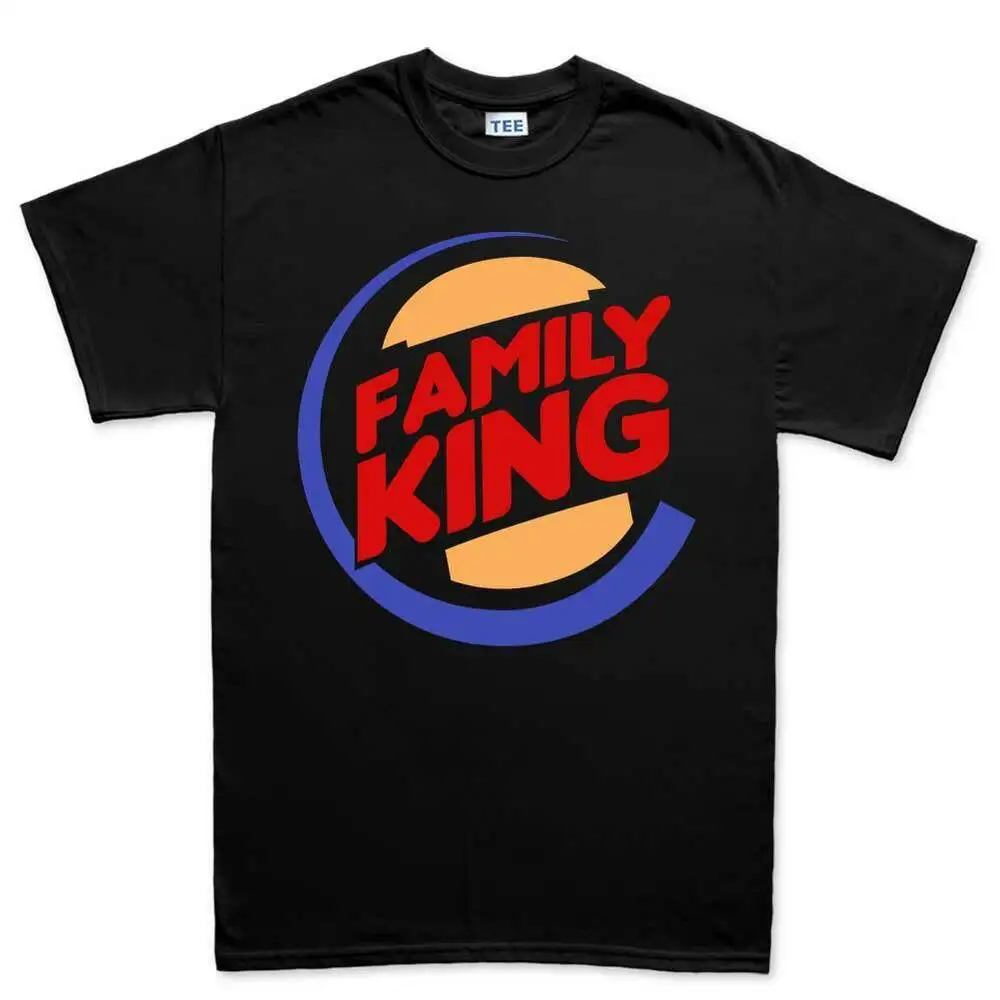 Family Burger King Dad Daddy Fathers Day Present Food Funny Mens T shirt Tee