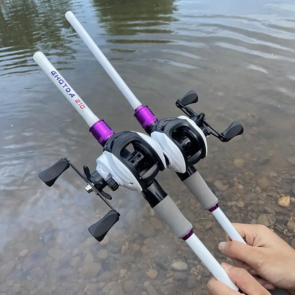 4/5 Abschnitte Köder-Angelrute und 7,2:1 Übersetzungsverhältnis Baitcasting-Rolle Combo Max Drag 8 kg für Süßwasser-Bass-Hecht-Angelgerät – Detail 14