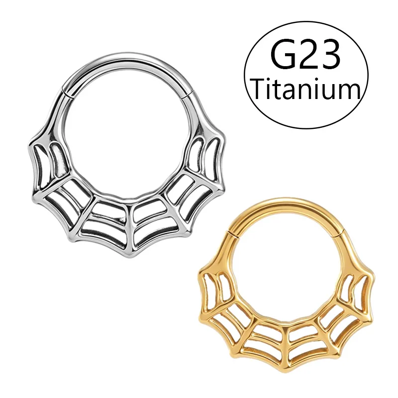 G23 Titanium Spider Snake Moon Versatile Special-shaped Nose Ring Lip Ring Nasal Septum Ring Ear Clip Jewelry