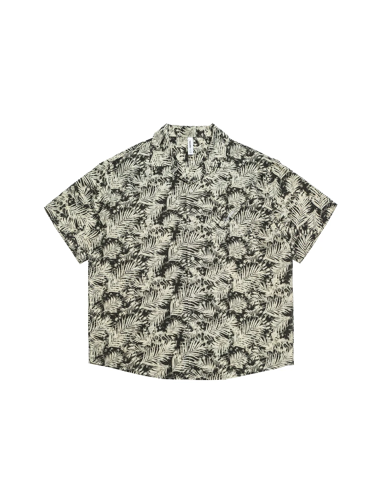 

GAYR Summer 2025 Floral Print Loose Casual ort Sve irt Beach Vaion Youth American Sle Regular Fit Button up Top