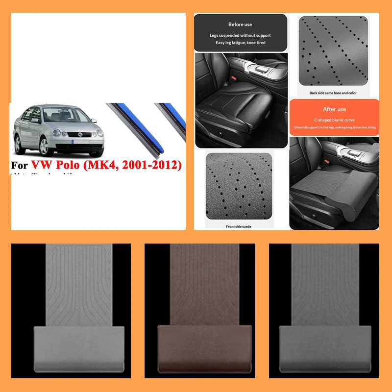 

For VW Volkswagen Polo MK4 2001-2012 Car Seat Leg Support Extension Mat support pad Seat extension leg pad
