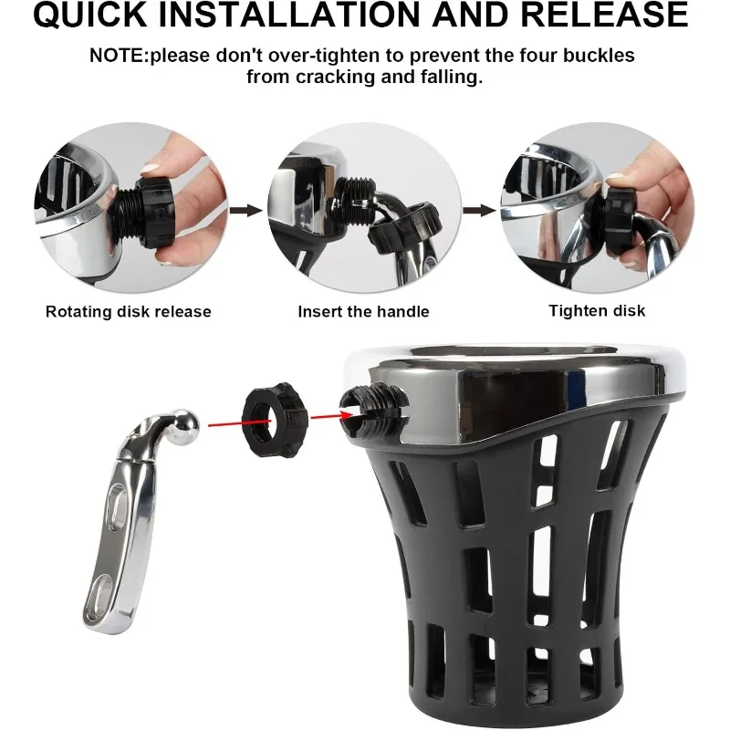 

Drink Cup Holder Motorcycle Handlebar Mount for Harley Davidson Road King Electra Glide Sportster Dyna Softail Motorcycle Holder