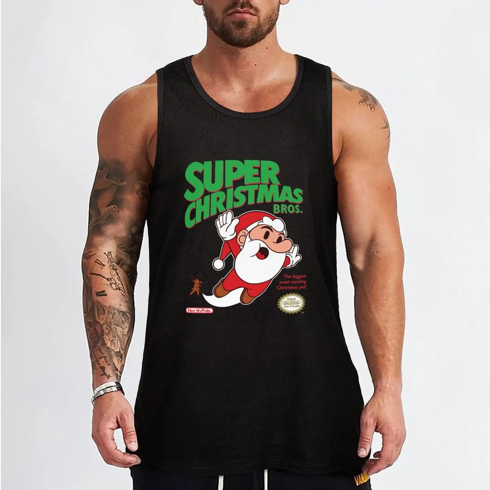 Super Christmas Bros Tank Top cotton t-shirts man Male clothes Sports shirt man