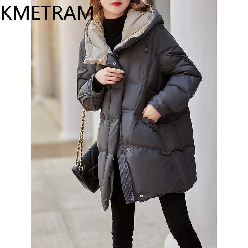 KMETRAM Duck Down Jackets High Quality New in Outwears Coats Fashion Puffer Jacket Winter Clothes Women 2024 Winterjas Dames