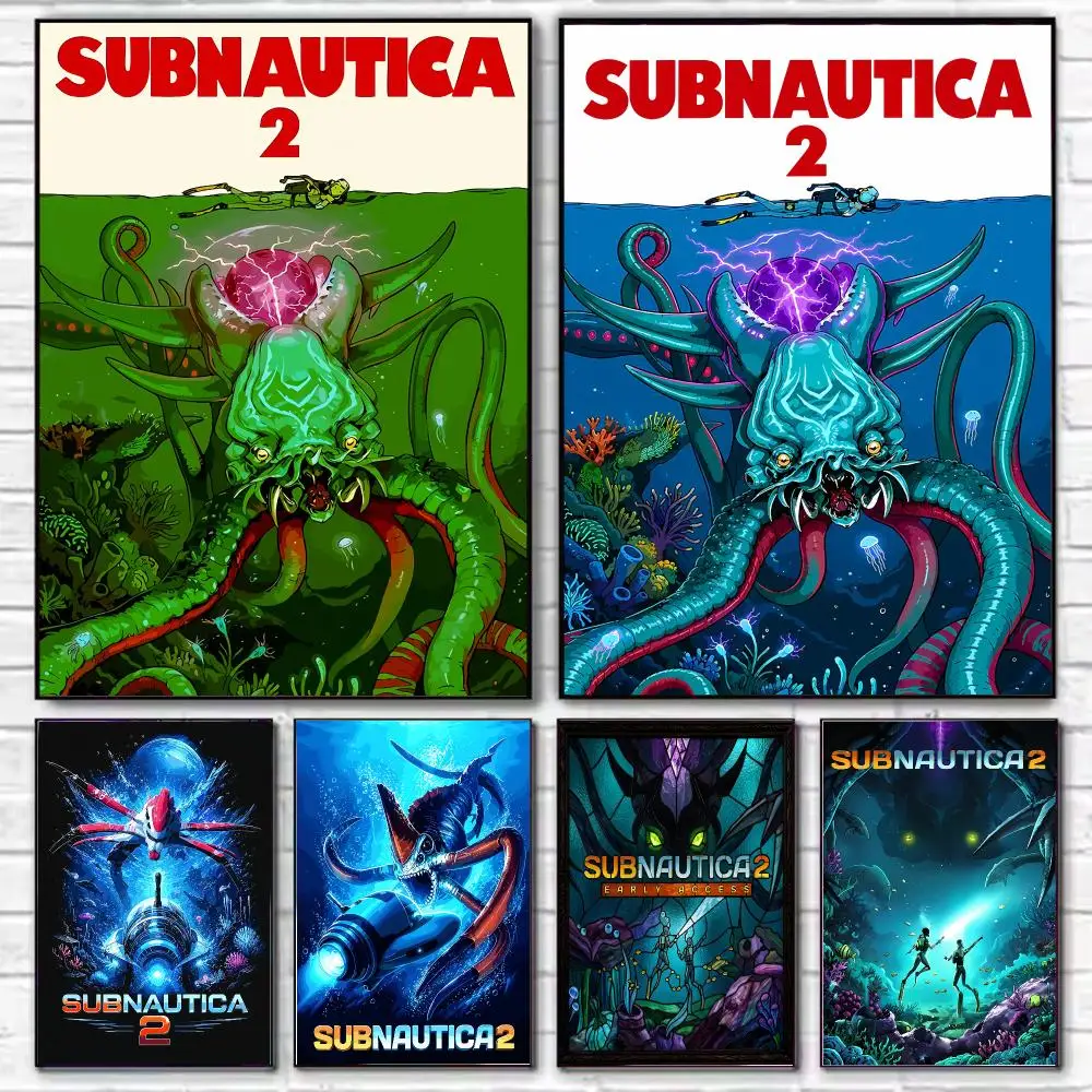 Game S-Subnautica 2 Poster Stylish Wall Art Print for Living Room Bedroom Study Office Café Home Decor Modern Gift