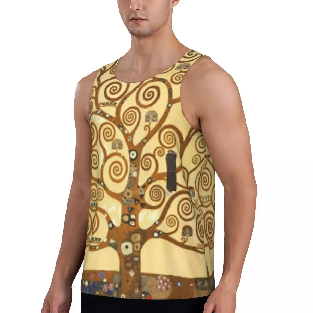 Quick Dry Tree Of Life Stoclet Frieze Gustav Klimt Gym Tank Muscle Sleeveless Shirt Bodybuilding Breathable Vest