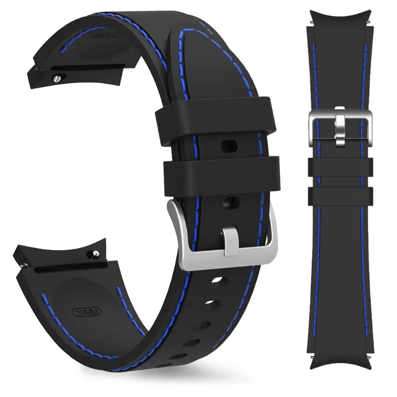 Silikonarmband für Samsung Galaxy Watch 7 6 5 4 40mm 44mm, nahtloses Armband für Galaxy Watch 6-4 Classic 42mm 46mm 5 Pro