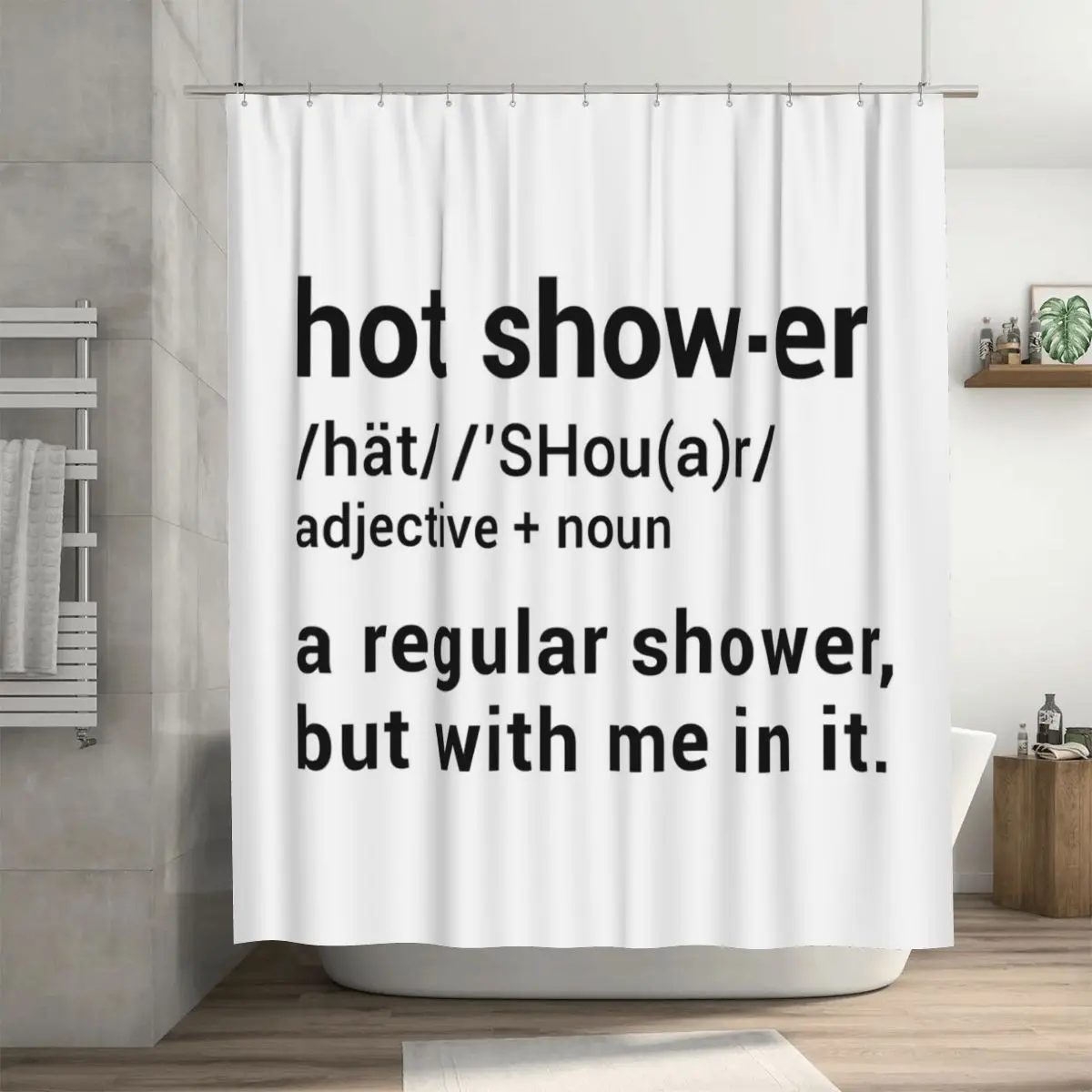Hot Shower Definition A Regular Shower But With Me In It - Funny Shower Curtain Bathroom Waterproof Bath Curtains with Hooks