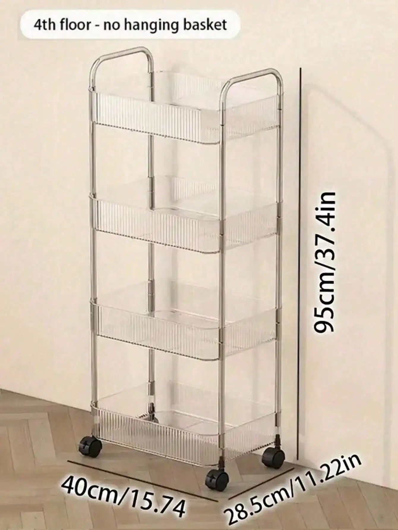 Contemporary Nordic Minimalist Living Room Cart Furniture: Stylish 4-Wheel Small Trolley with Storage or Table Function