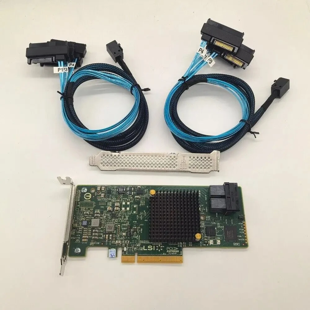 OEM LSI 9300-8I PCI-Express 3.0 8-Port SAS3 12Gb/s HBA + 2X 8643 to SAS cable