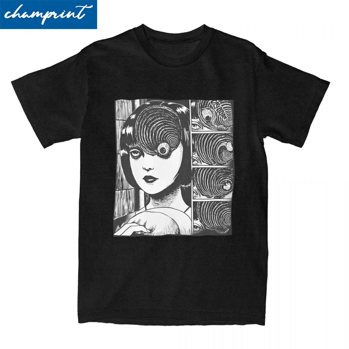 Junjis anime camiseta masculina mulher horror vintage algodão camisetas gola redonda manga curta camisetas roupas tamanhos grandes