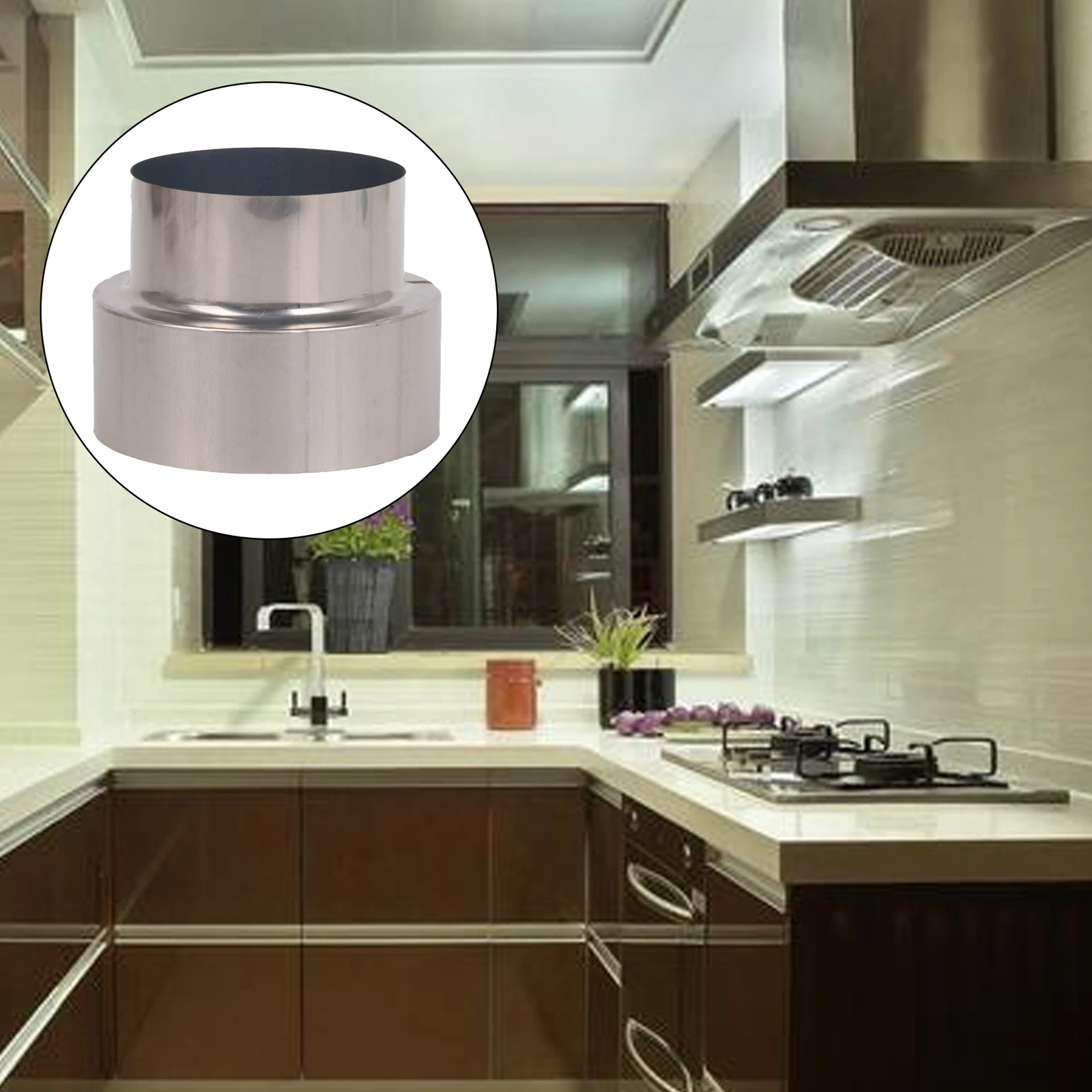 Silver Exhaust Tube Reducing Adapter, Easy To Install, 3.15 Inch ID To 3.94 Inch OD