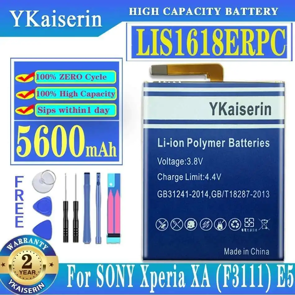 

Для Sony Xperia XA F3111 E5 F3116 F3115 F3311 F3313 аккумулятор для мобильного телефона с быстрой зарядкой LIS1618ERPC безопасный 5550 мАч