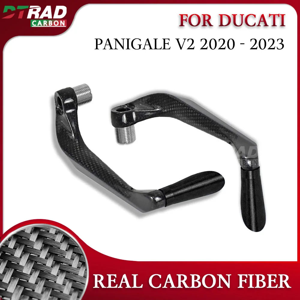 For DUCATI Panigale V2 2020 - 2023 PanigaleV2 Accessories Carbon Fiber Handlebar Handguard Hand Brake Clutch Lever Bar Protector