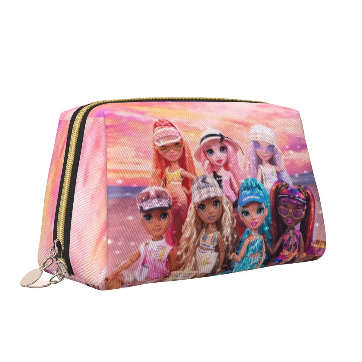 Custom Rainbow High Toiletry Bag for Women Anime Cartoon Tv Cosmetic Makeup Organizer Lady Beauty Storage Dopp Kit Case