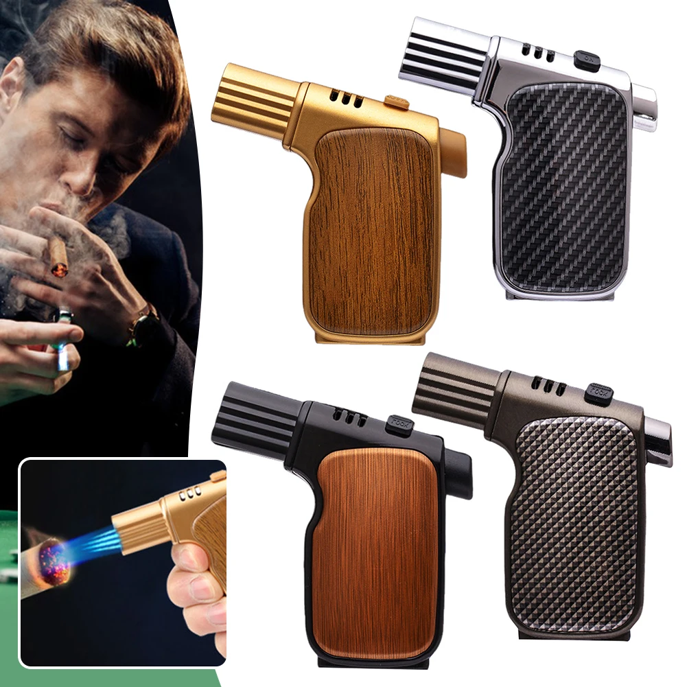 

Зажигалка с реактивным пламенем, мини-металлическая многоразовая зажигалка, ветрозащитная бутановая газовая зажигалка для сигар, сигарет