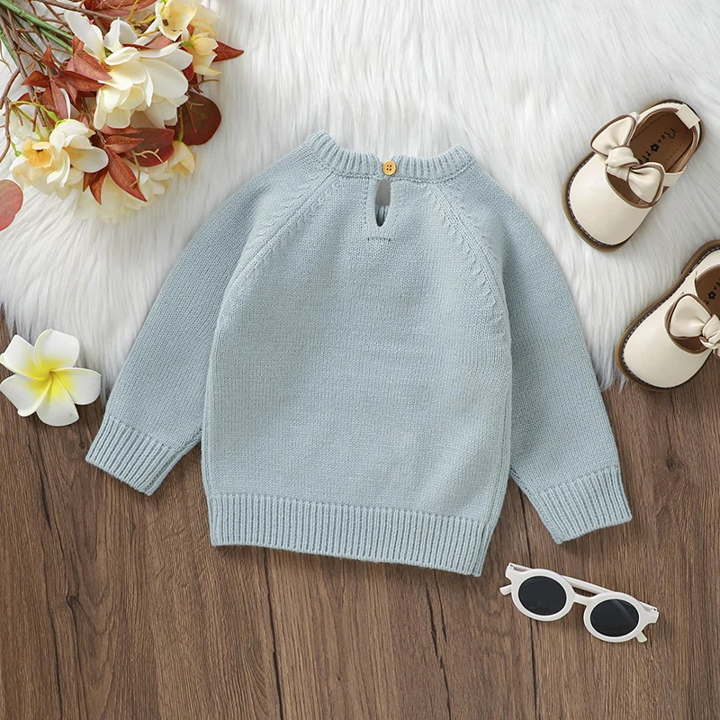 Baby Sweaters Knit Infant Girl Cardigan Fashion Embroidery Newborn Boy Chlid Clothing Long Sleeve Autumn Outerwear Knitwear Cute