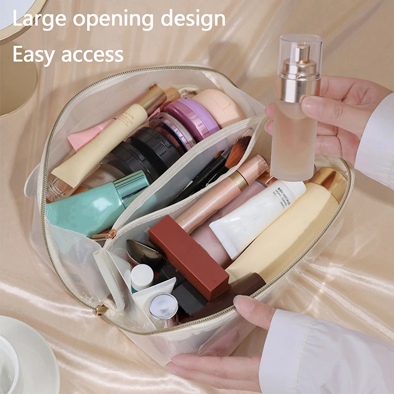 Transparent Large-Capacity Travel Cosmetic Bag Portable Makeup Pouch Women Waterproof Bathroom Washbag Multifunction Toiletry