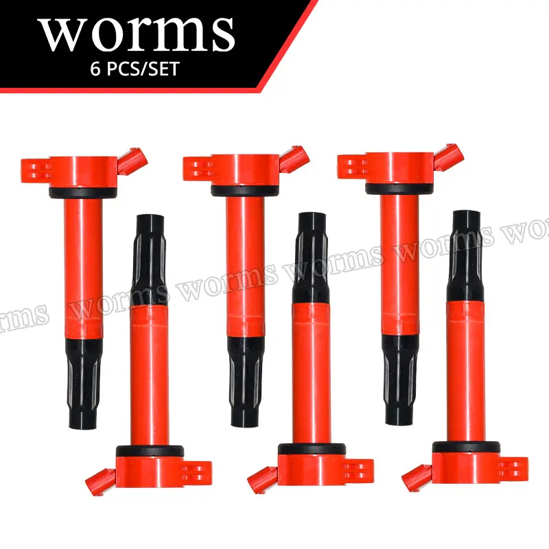 

Worms High Performance Ignition Coil Racing 6PCS Set For Toyota Sienna Camry Lexus 3.5L V6 90919-02251