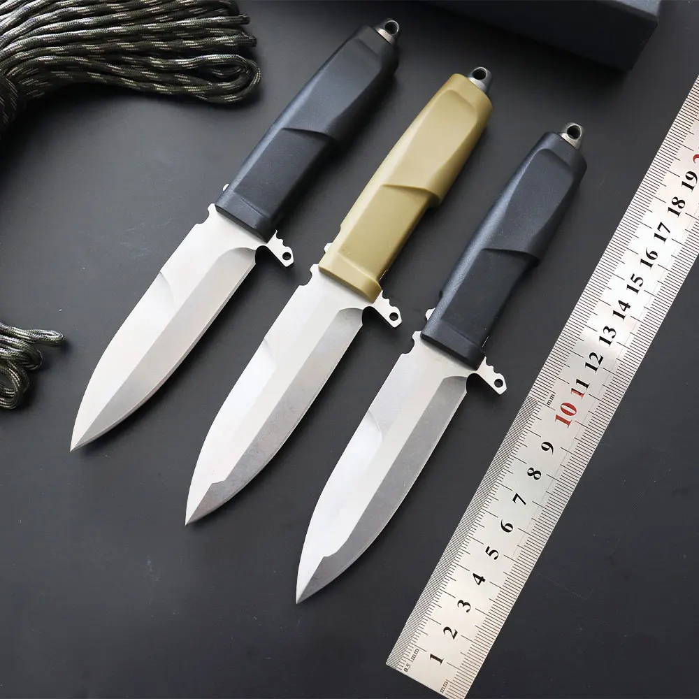 

ER CONTACT Fixed Blade Tactical Knife N690 Blade Nylon Fiberglass Handle Camping Survival Hunting Knives EDC