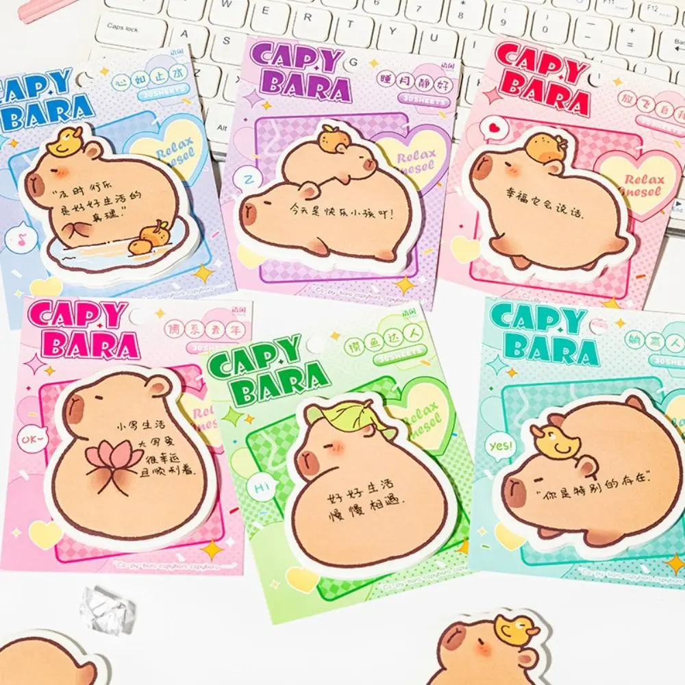 

Writing Pad Kawaii Capybara Memo Pad Sticky Notes N Times Note Paper Message Paper Cute Note Pad Decor