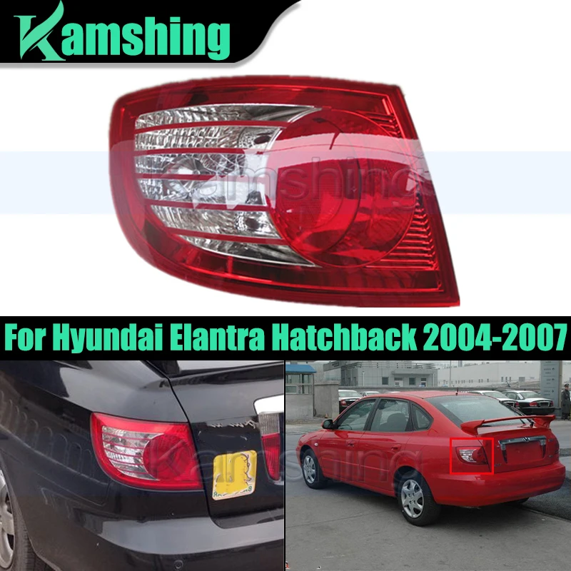 

Задний фонарь заднего бампера автомобиля для Hyundai Elantra Hatchback 2004-2007, задний фонарь, задний стоп-сигнал, сигнальная лампа, задний фонарь без лампы