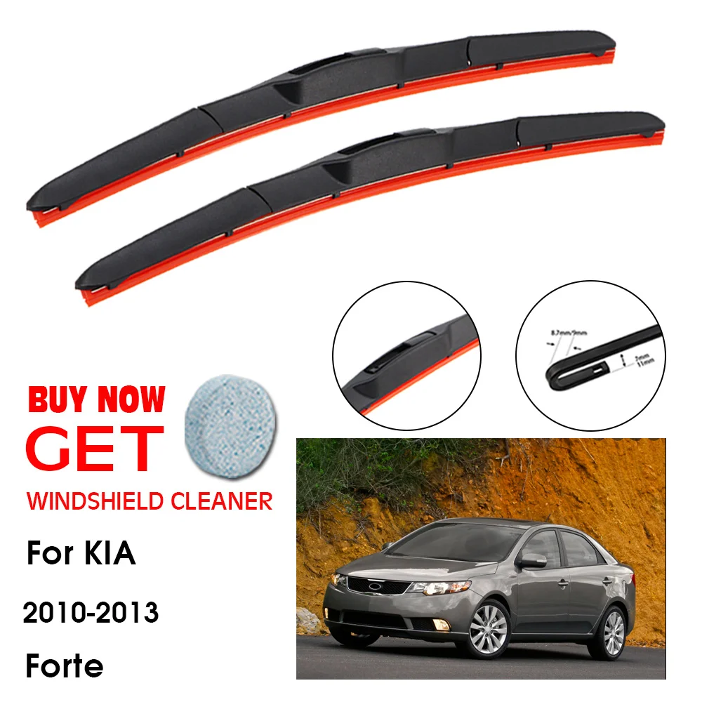 

Car Wiper For KIA Forte 24"+20" 2010-2013 Front Window Washer Windscreen Windshield Silica Gel Wiper Blade Accessories