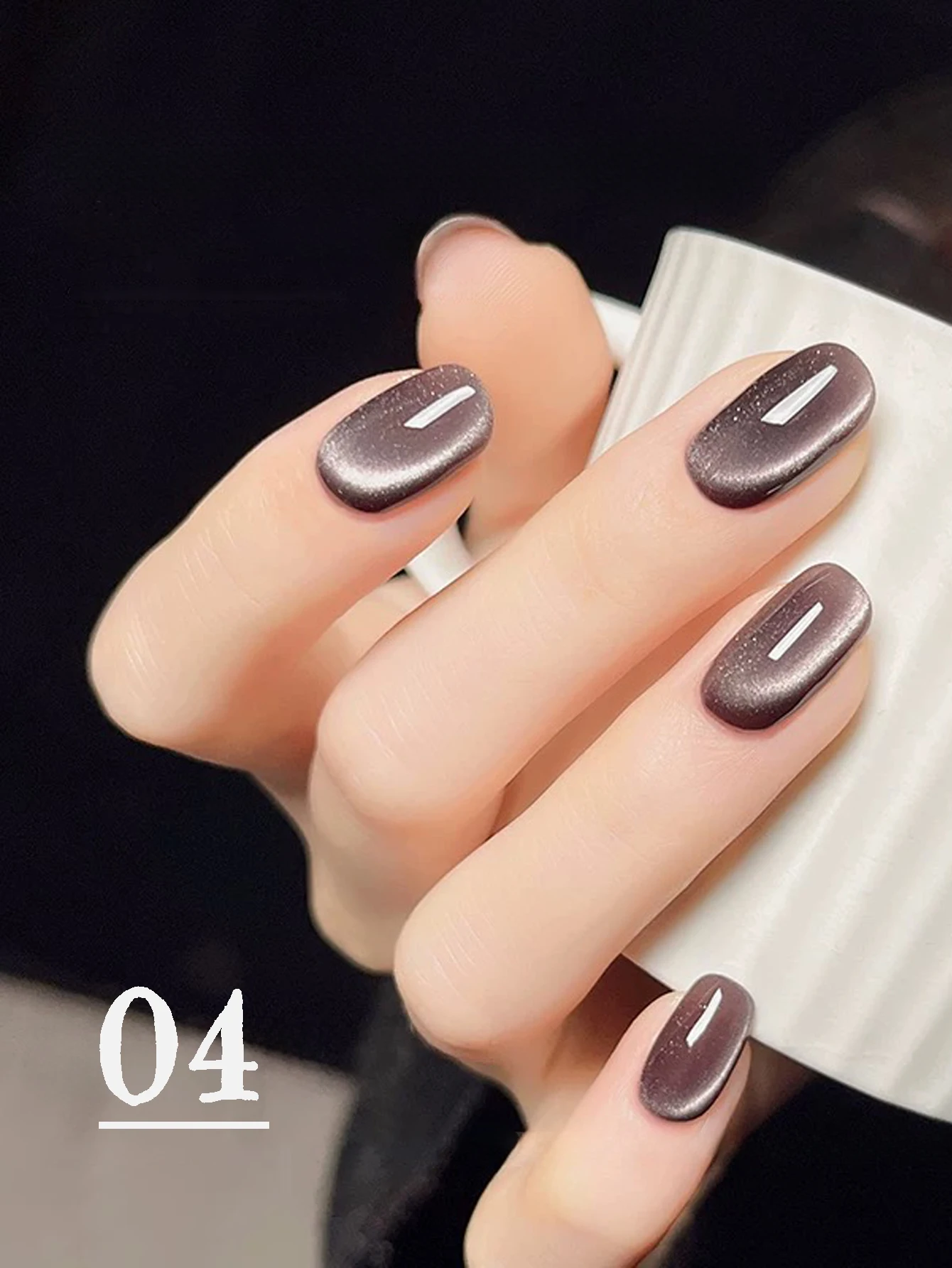 1pcs PSK Autumn Winter 6 Colors Maillard Series Caramel Light Bulb Whitening Cat Eye Gel Nail Polish Brown Nails Black Nails
