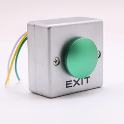 High Quality Stainless Steel Door Opener Release Metal DC 12V Push Button Green Exit Switch