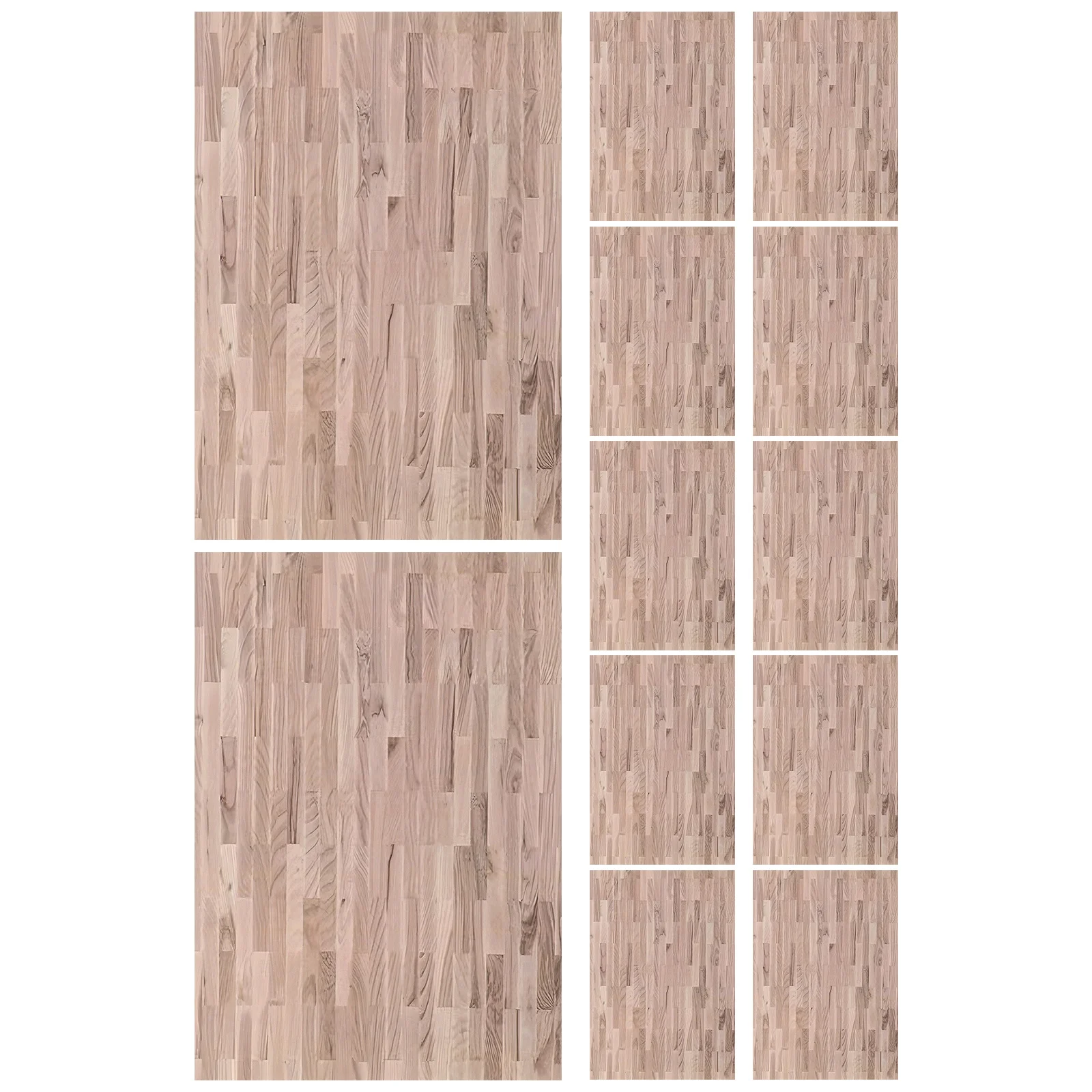 

12Pcs Dollhouse Flooring Stickers Realistic Wood Grain Peel Stick 29x21cm Miniature Flooring Sticker Sheet Self Adhesive